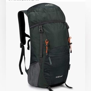 G4Free Dark Green Men's Lightweight Hiking Backpack with Orange Accents